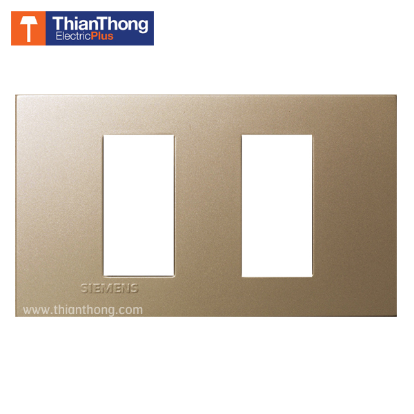 Siemens ฝา 2 ช่องแยก ซีเมนส์ ขนาด 120 mm 2 Module cover plate and frame - Delta zaio