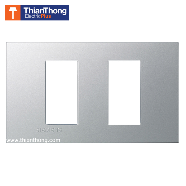 Siemens ฝา 2 ช่องแยก ซีเมนส์ ขนาด 120 mm 2 Module cover plate and frame - Delta zaio