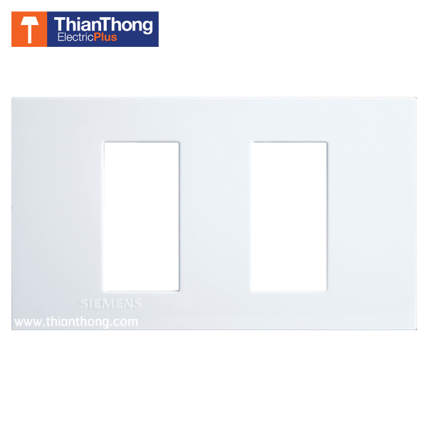 Siemens ฝา 2 ช่องแยก ซีเมนส์ ขนาด 120 mm 2 Module cover plate and frame - Delta zaio