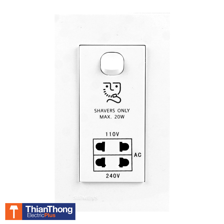 Siemens เต้ารับไฟเครื่องโกนหนวด ซีเมนต์ Shaver Unit 110V and 220V - Hotel Solution