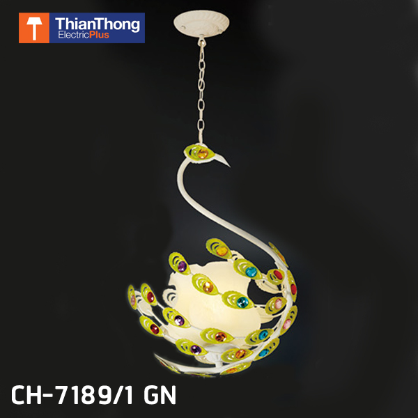 โคมไฟห้อย โคมเพดาน หงส์ Swan Pendant Lamp CH-7189/1 GN