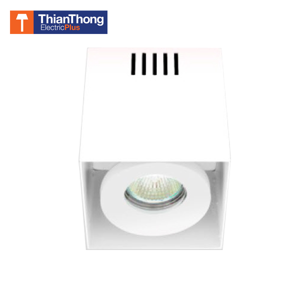 โคมไฟ Downlight ดาวน์ไลท์ฮาโลเจน MR16 เหลี่ยม ชนิดติดลอย สีขาว TSL-3-W-570-1