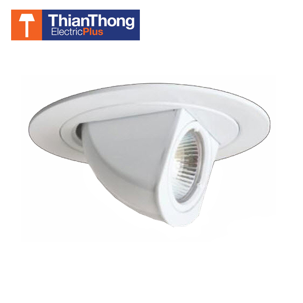 โคมไฟ Downlight ดาวน์ไลท์ฮาโลเจน MR16 กลมแบบปรับหน้าได้ สีขาว TSL-6-W-512