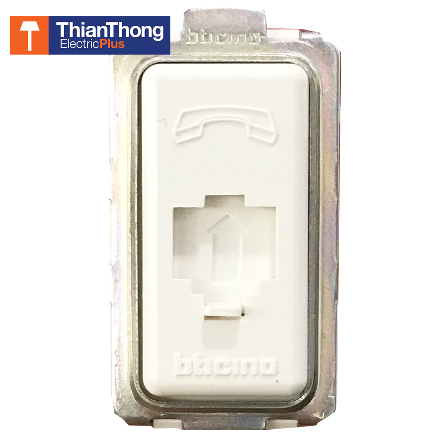 Bticino ปลั๊กโทรศัพท์ (เต้ารับ) บิทิชิโน Telephone Socket Connector RJ11 Magic Advance M9021/4