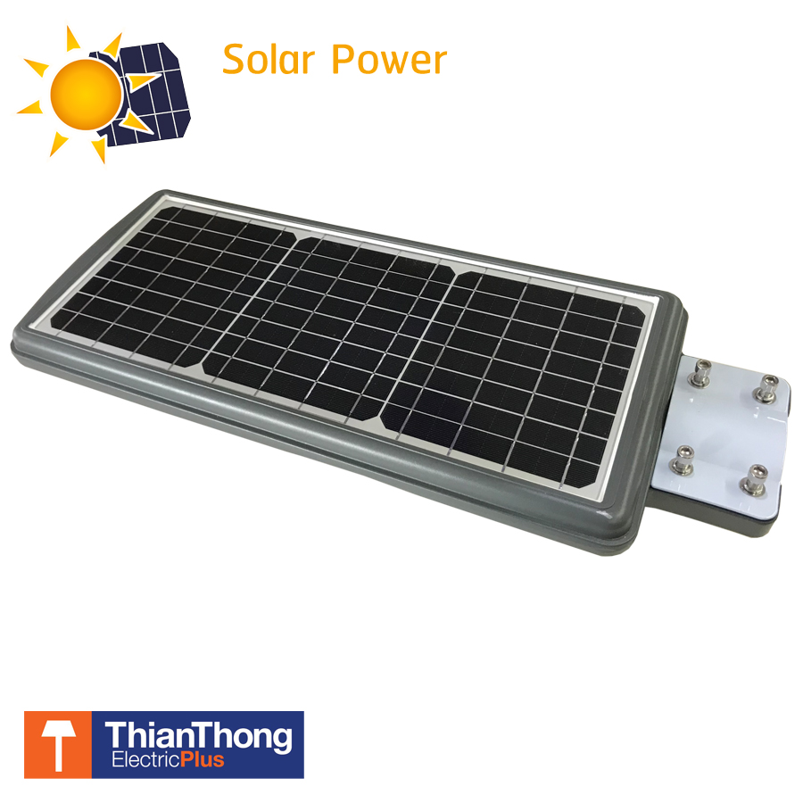 Lighting Plus โคมไฟถนน โซล่าเซลล์ 40W  LED Street Light Solar Power 40W Gray - Solar40G