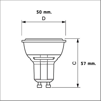 Philips หลอดไฟ ฟิลิปส์ Master LEDSpot MV 5.4W 25D 220V 2700K Dimmable Warm White