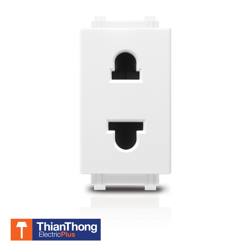 Philips ปลั๊กเดี่ยว 2 สาย มีม่านนิรภัย รุ่นลีฟ LeafStyle Simplex 2P US-EU Socket