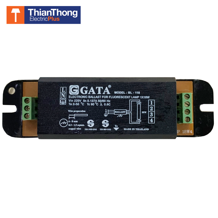 Gata บัลลาสต์อิเลคทรอนิกส์ Electronic Ballast กาต้า T8 BL-118