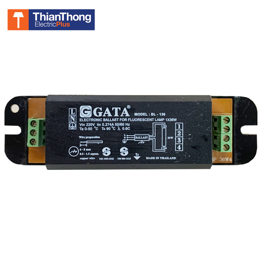 Gata บัลลาสต์อิเลคทรอนิกส์ Electronic Ballast กาต้า T8 BL-136