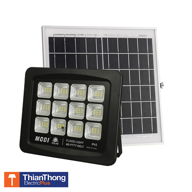 Modi สปอร์ตไลท์ โซล่าเซลล์ โมดิ Flood Light Solar Cell 100W Daylight MD-PT77100LY