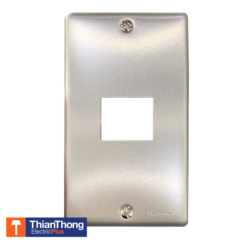 National (Panasonic) พานาโซนิค ฝาอลูมิเนียม พร้อมตระแกรงเหล็ก 1 ช่อง Aluminum plate 1 device WN7501-M8 