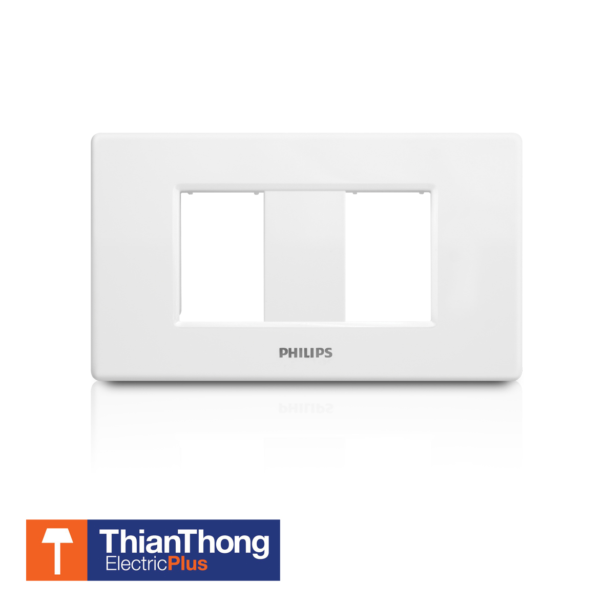 Philips หน้ากาก ฝา 2 ช่องติด ฟิลิปส์ รุ่นลีฟ LeafStyle 2M Center Cover