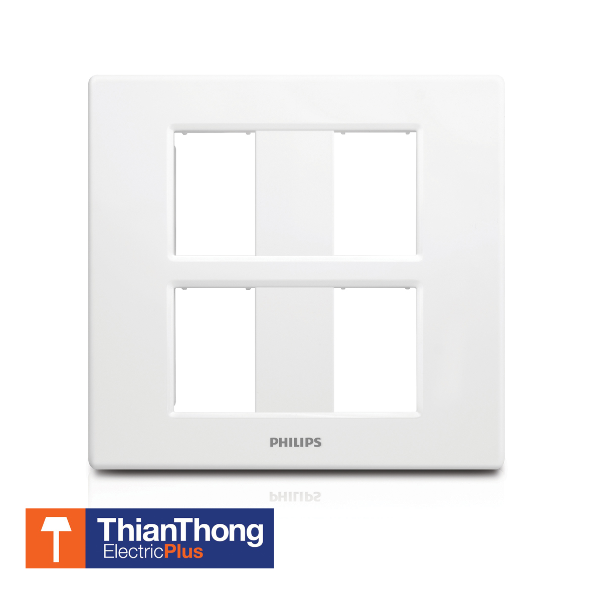 Philips หน้ากาก ฝา 4 ช่อง ฟิลิปส์ รุ่นลีฟ LeafStyle 3M Cover