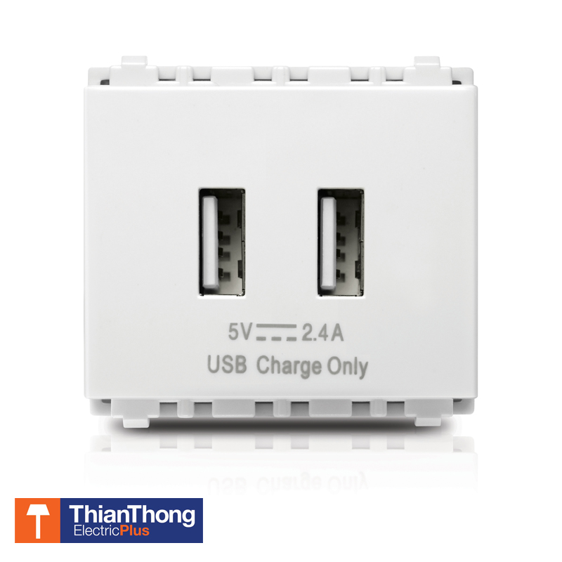 Philips เต้ารับ USB 2 ช่อง ฟิลิปส์ รุ่นลีฟ LeafStyle 2M USB Socket