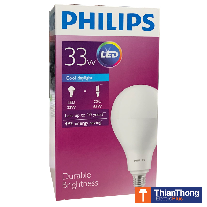 Philips หลอดไฟฟิลิปส์ LED 33W Durable Brightness Daylight E27
