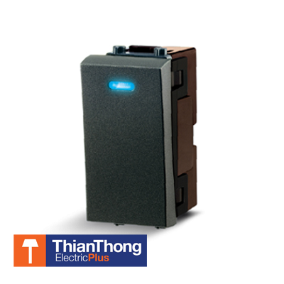 Chang สวิทซ์ทางเดียว แบบมีไฟสัญญาณ ตราช้าง รุ่น S-611LC iModern สีดำ