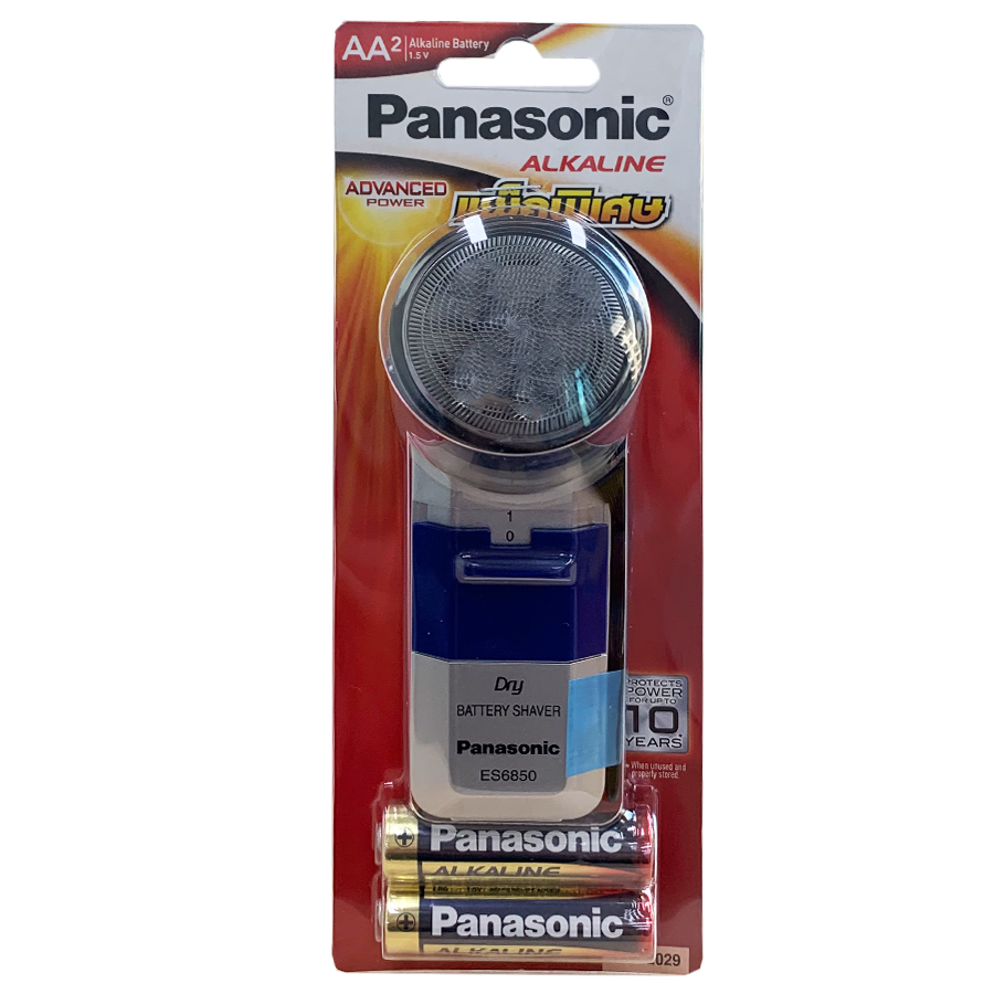 Panasonic เครื่องโกนหนวด พานาโซนิค Battery Shaver ES6850 พร้อมถ่านอัลคาไลน์ LR6T/2ES