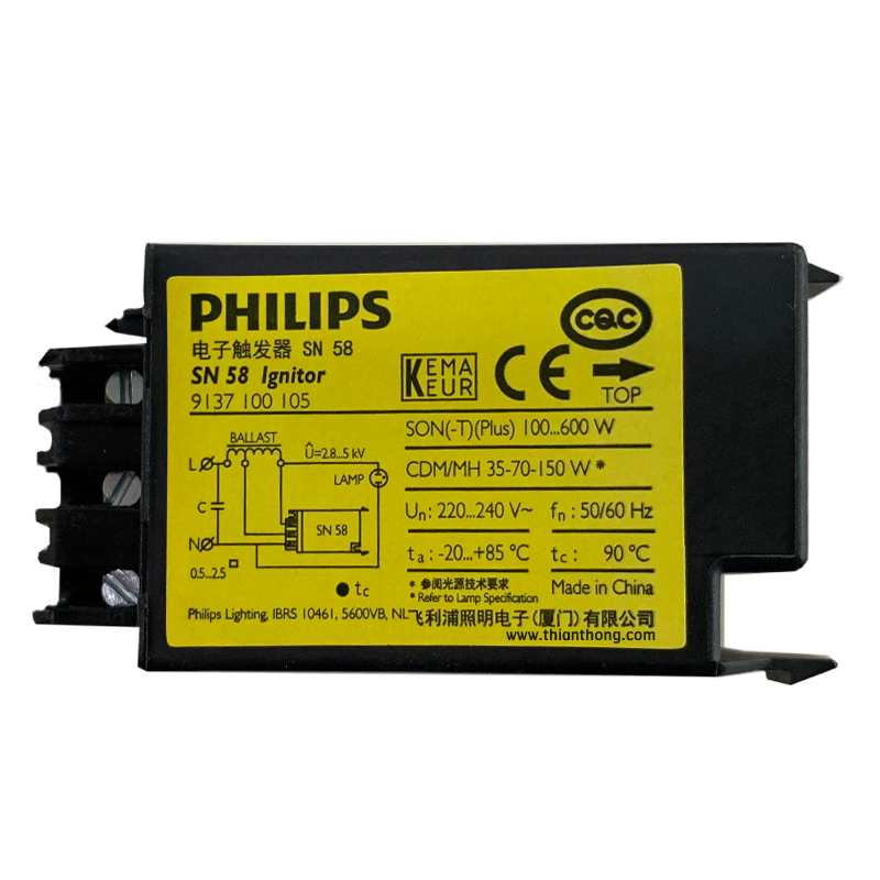 Philips อิกนิเตอร์ ฟิลิปส์ SN 58 Ignitor SON-T 100W-600W