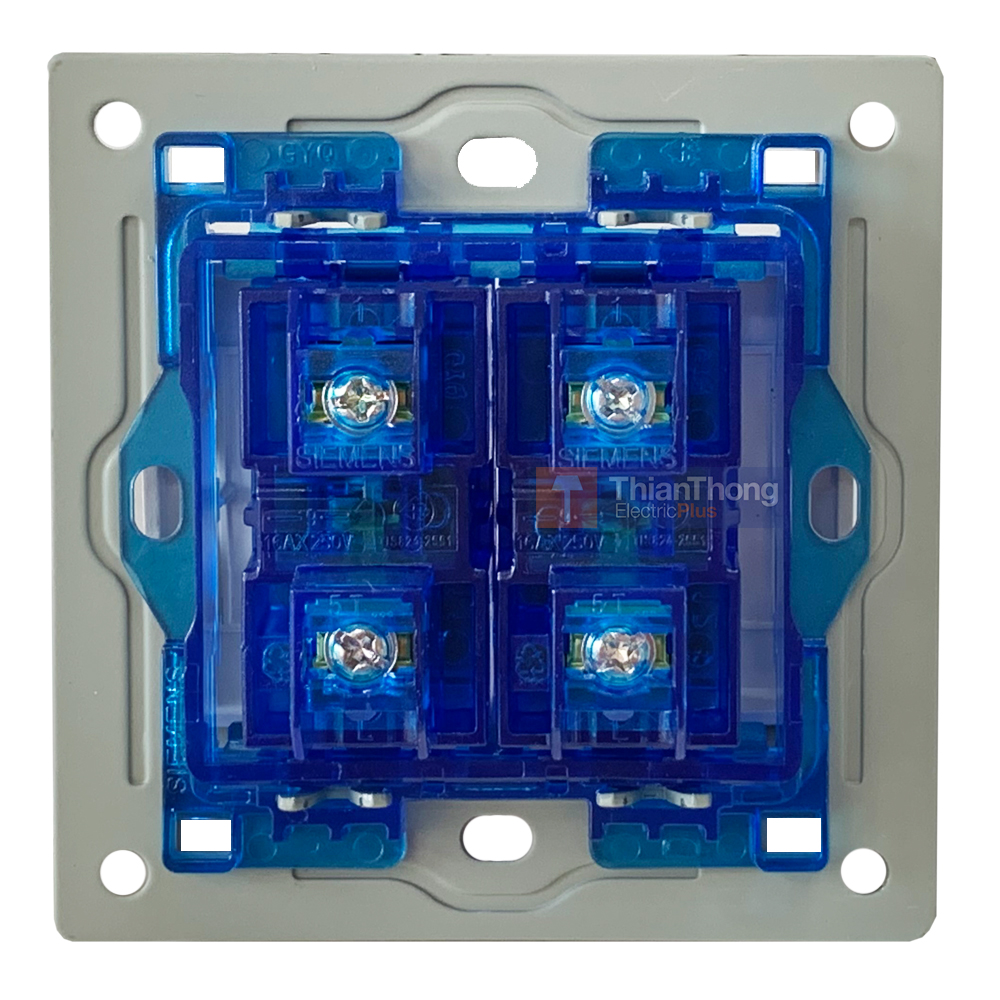Siemens สวิตซ์ทางเดียว 2 สวิตซ์ ขนาด 3 ช่อง วาเลียร์ ซีเมนส์ 2 Unit one way switch 5TA0-521-3NC01 - DELTA Valere White 