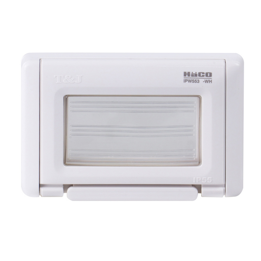 HACO กล่องกันน้ำแบบฝัง 3 ช่อง ฮาโก้ Waterproof plates 3 modules IPW553-WH