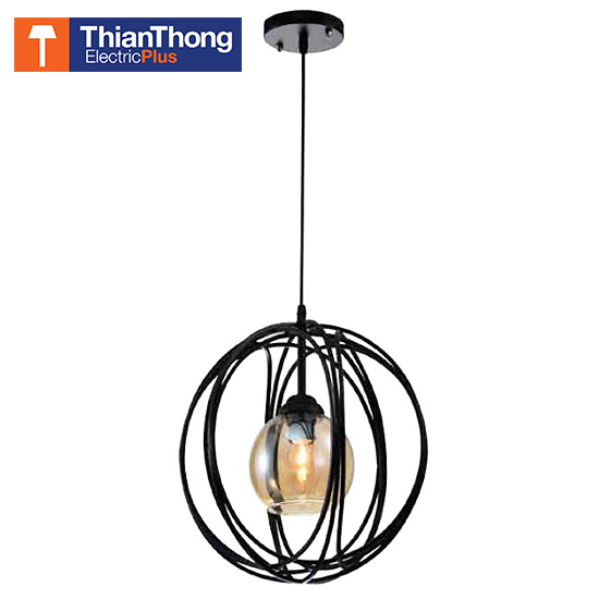 โคมไฟห้อย โคมเพดาน Loft Style Pendant Lamp TT-CH-7396/1 สีดำ
