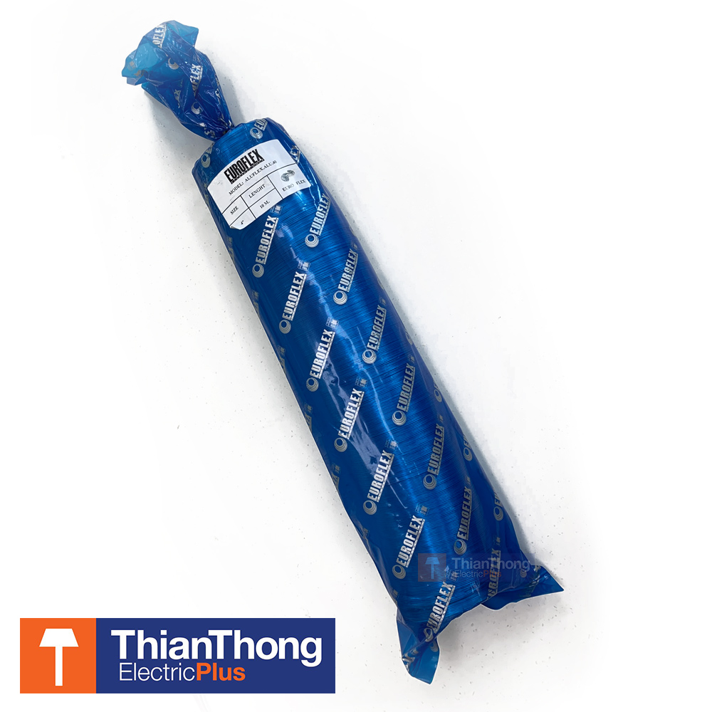 Euroflex ท่อลมระบายอากาศ ท่อลมอ่อน อลูมิเนียมฟอยล์ ชนิดยืดหยุ่น Aluminium flexible duct 4″ 10 เมตร 
