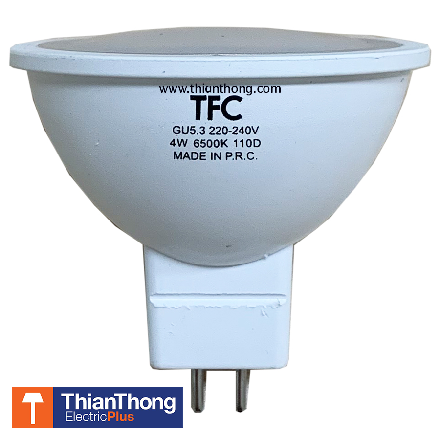 TFC หลอดไฟ ทีเอฟซี LED MR16 4W ขั้ว GU5.3 ไฟตรง 220V
