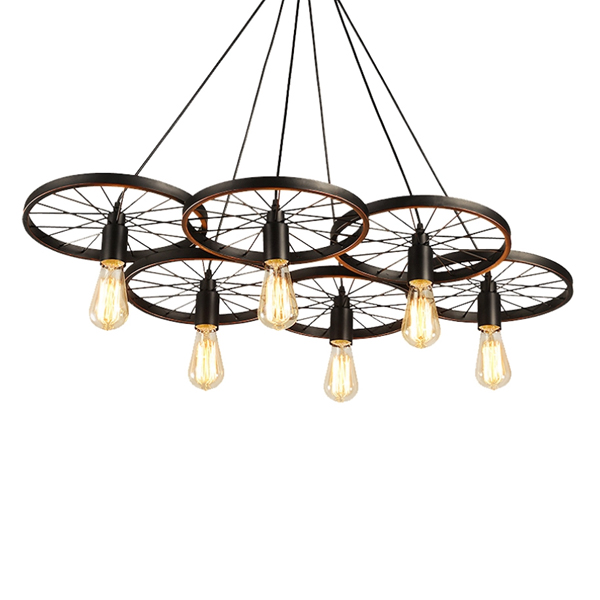 โคมไฟห้อย 6 Lamps Head Cycle Pendant Light Loft Style E27 TTE-CH-7432/6 