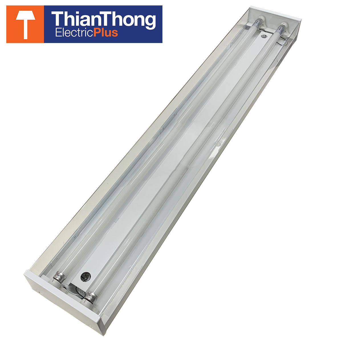 VCK โคมไฟนีออนติดลอย T8 X 2 ฝาพลาสติกใส 1200 mm. VCK022/240