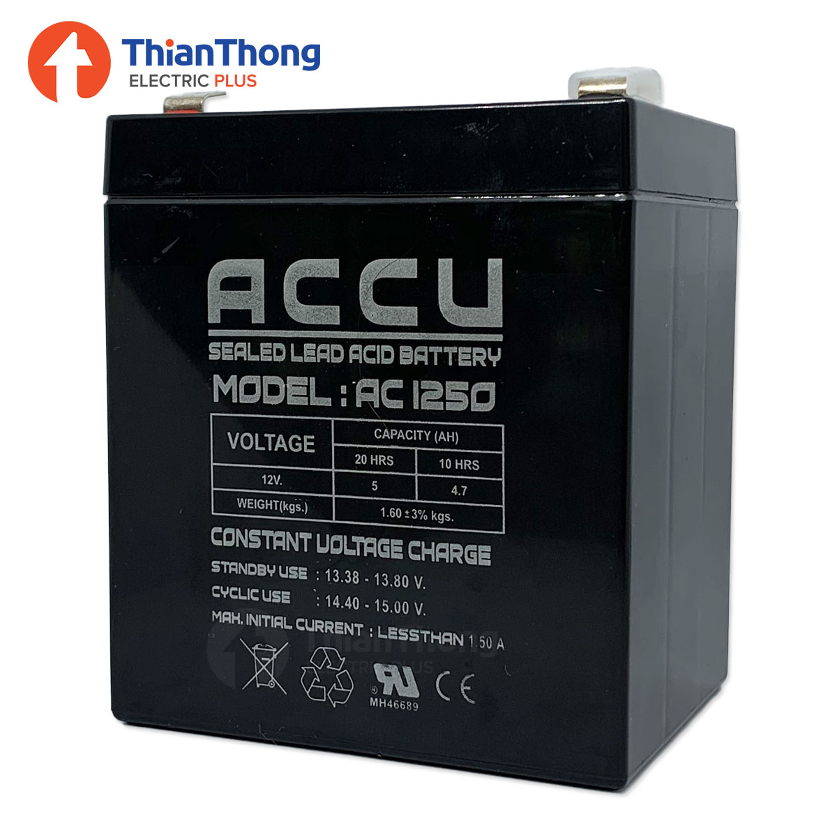 SLA Battery แบตเตอรี่แห้ง SLA Rechargeable Battery สำหรับ UPS ไฟฉุกเฉินและงานทั่วไป 12V 5Ah