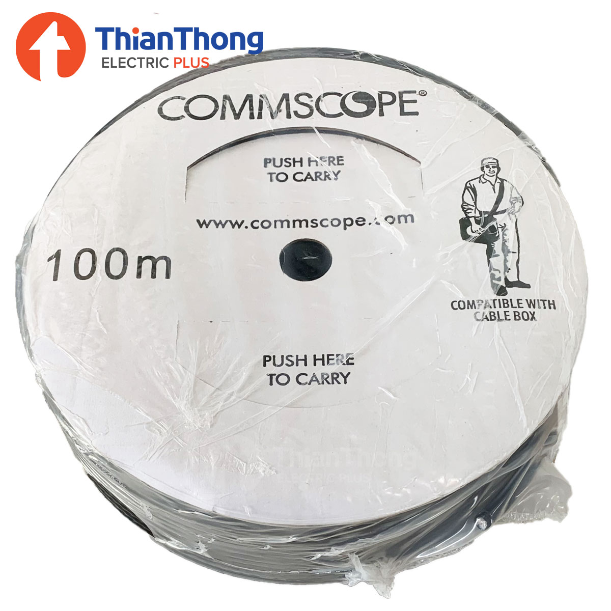 Commscope สายนำสัญญาณ RG6 - CCTV - Sat คอมสโคป Shield ชิลด์ 60% 100m.