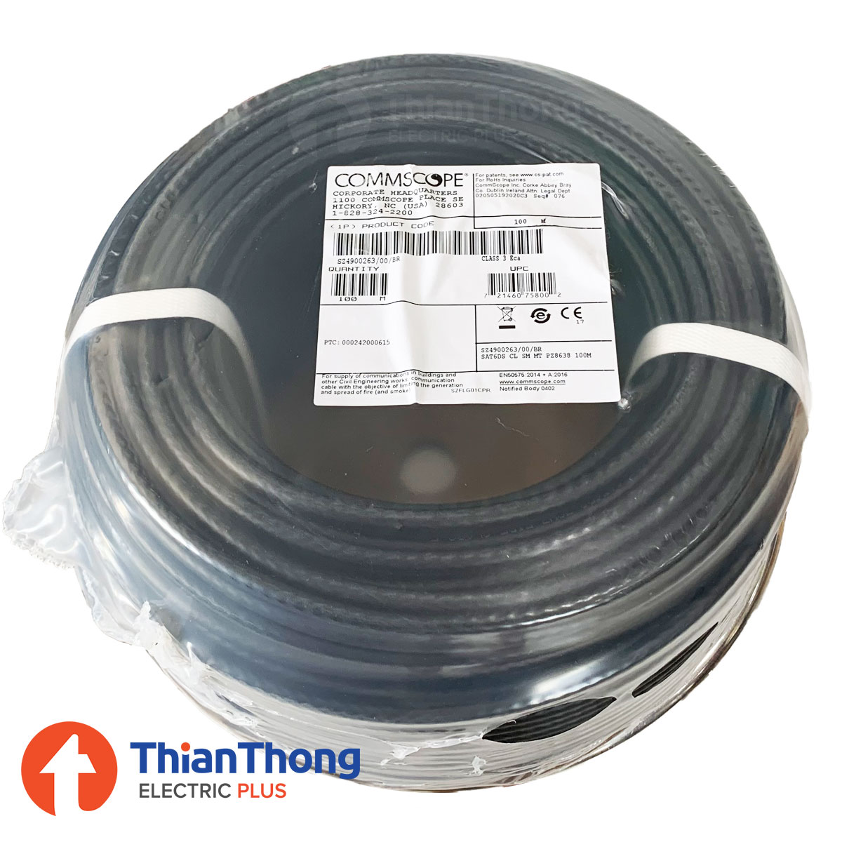 Commscope สายนำสัญญาณ RG6 - CCTV - Sat คอมสโคป Shield ชิลด์ 60% 100m.