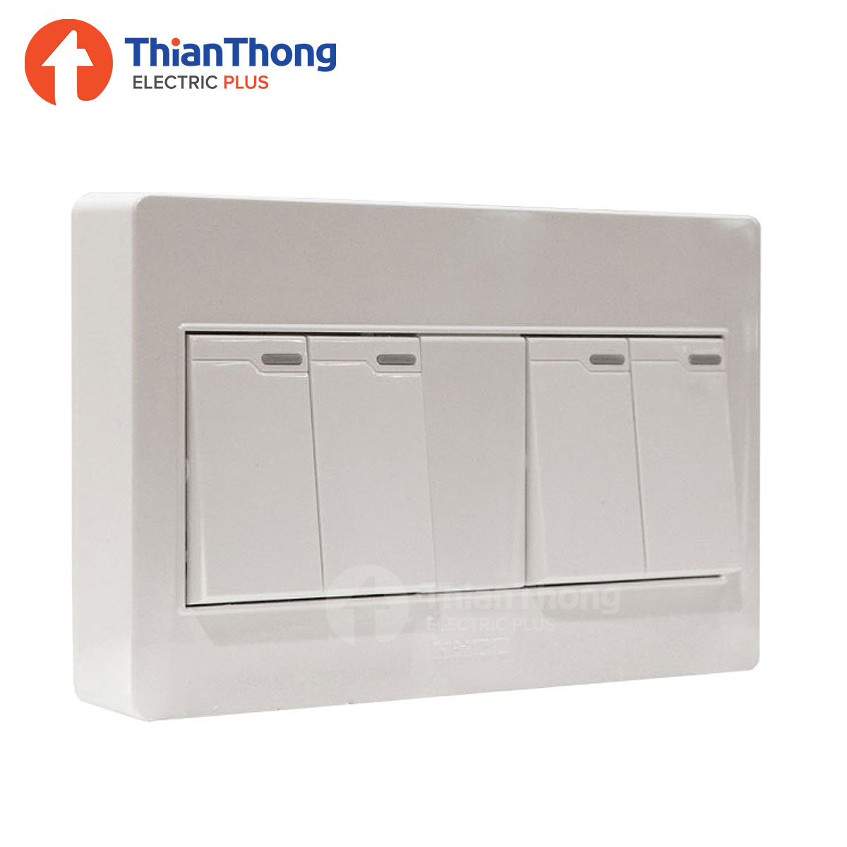 HACO สวิตช์ 1 ทาง 4 ช่อง ฮาโก้ แบบติดลอย M4N-S41
