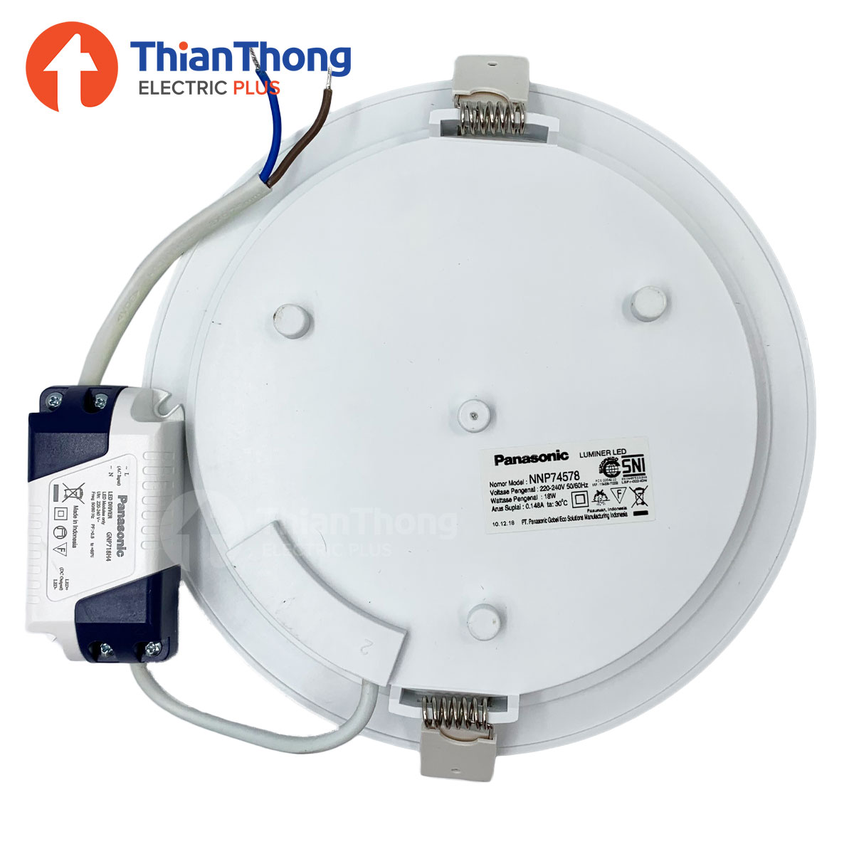 Panasonic โคมไฟดาวน์ไลท์ พาแนล พานาโซนิค Slim Downlight LED หน้ากลม ขนาด 6 นิ้ว 18W 