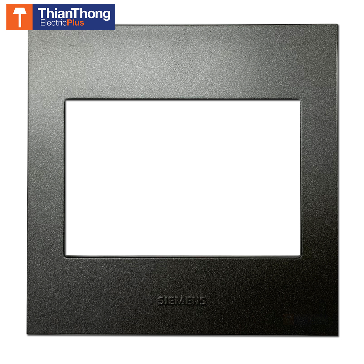 Siemens ฝา 3 ช่องสีดำ รุ่นแวเลียร์ ซีเมนส์ 3M Cover Plate 5TG0-511-3NC04 - DELTA Valere Black
