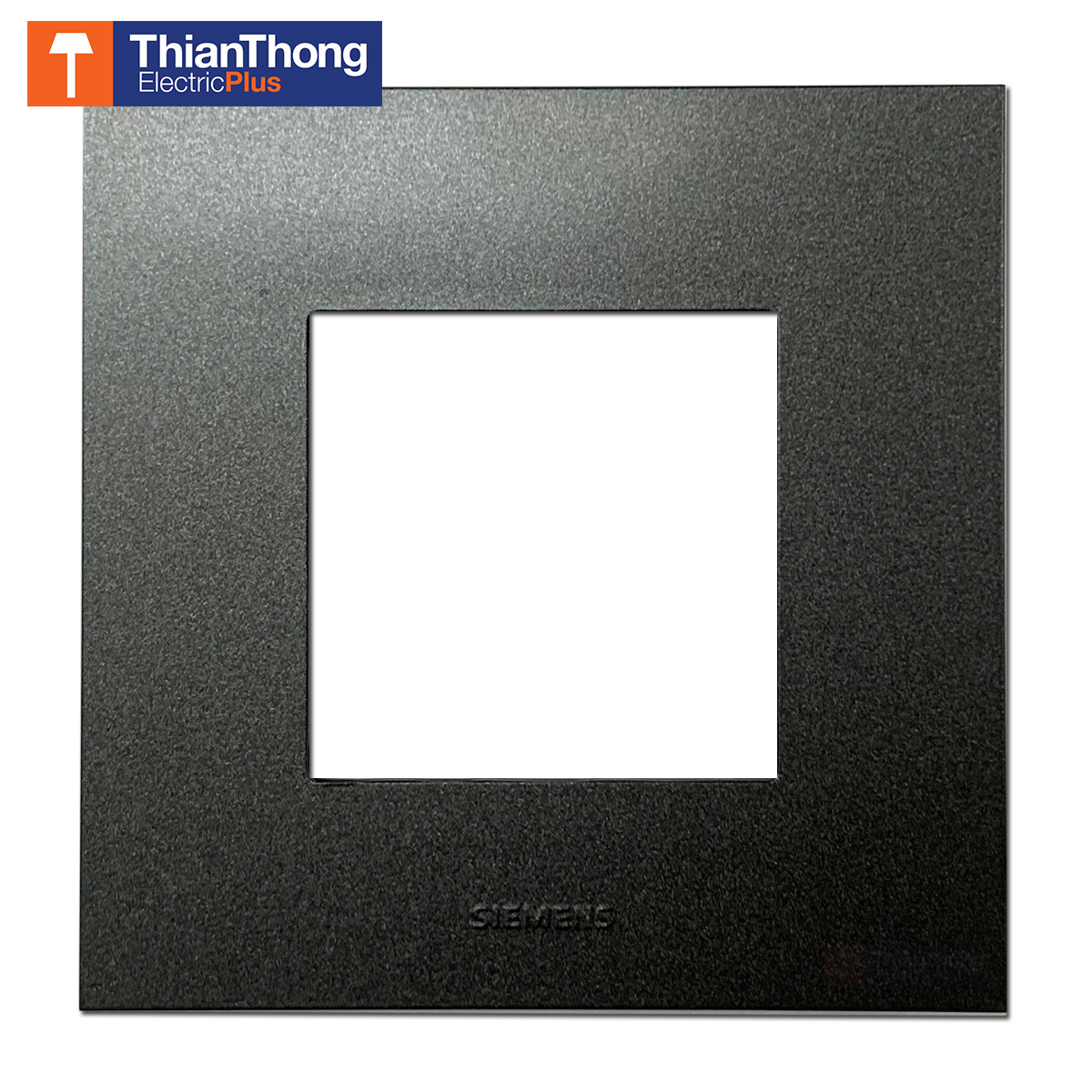 Siemens ฝา 2 ช่องสีดำ รุ่นแวเลียร์ ซีเมนส์ 2M Cover Plate 5TG0-511-2NC04 - DELTA Valere Black