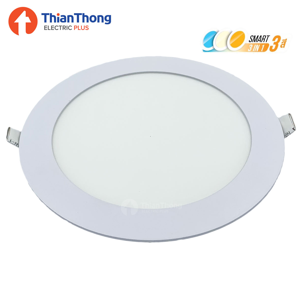 TFC โคมไฟดาวน์ไลท์ พาแนล กลม ทีเอฟซี LED Panel Downlight Color Change 6 นิ้ว 12W 3 แสงในโคมเดียว