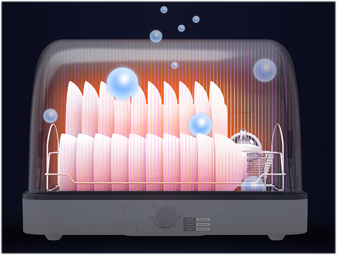 Xiaomi VIOMI เครื่องวางจาน ที่วางจาน อบแห้ง ฆ่าเชื้อแบคทีเรีย VIOMI Disinfection Cabinet 2 in 1 ประกันศูนย์ไทย