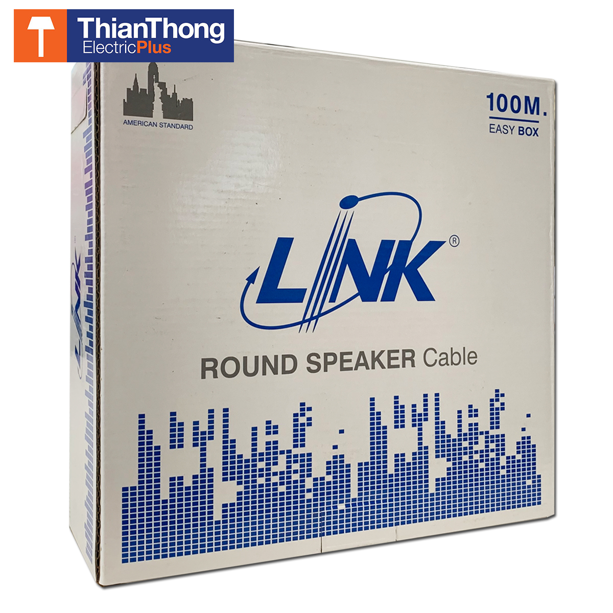 Link สายลำโพง ลิ้งค์ Speaker Cable 2C, 16 AWG, 65-Strand, White, CL2 100 Meter CB-0516W กล่องละ 100 เมตร