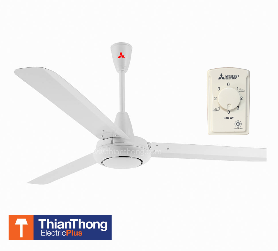 พัดลมเพดาน 3 ใบพัด มิตซูบิชิ Mitsubishi Ceiling fan รุ่น C48-GY 48″ 