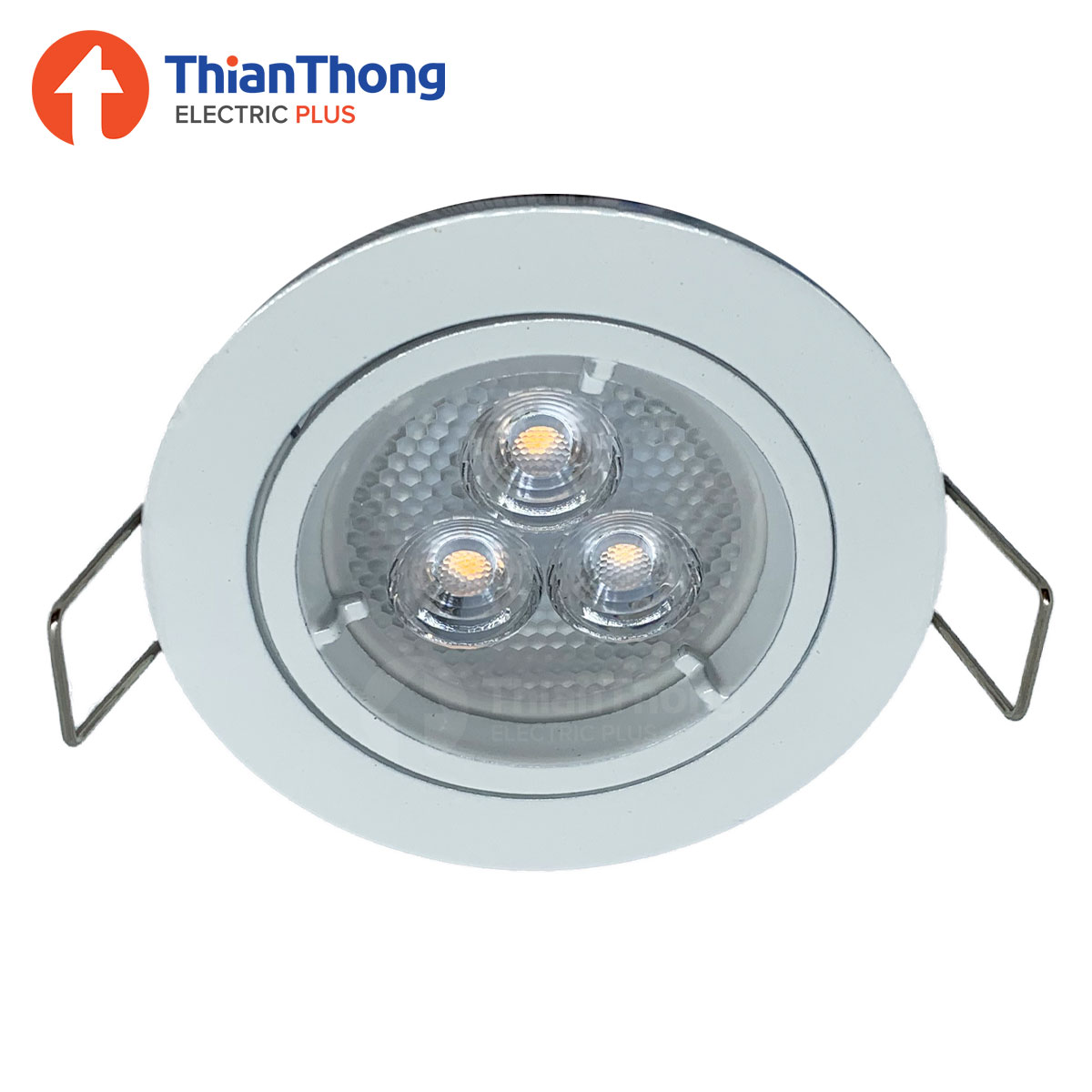 โคมไฟ Downlight ดาวน์ไลท์ฮาโลเจน MR16 หน้ากลม ขอบขาว TSL-W-514