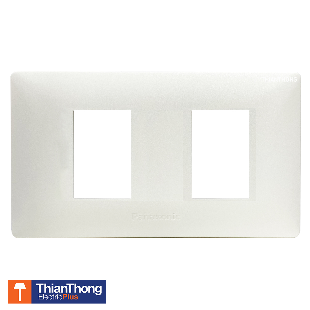 Panasonic ฝา 2 ช่อง พานาโซนิค รุ่น อินนิชิโอ Plate 1-Gang 2-Device INITIO WEGN6802 สีขาว