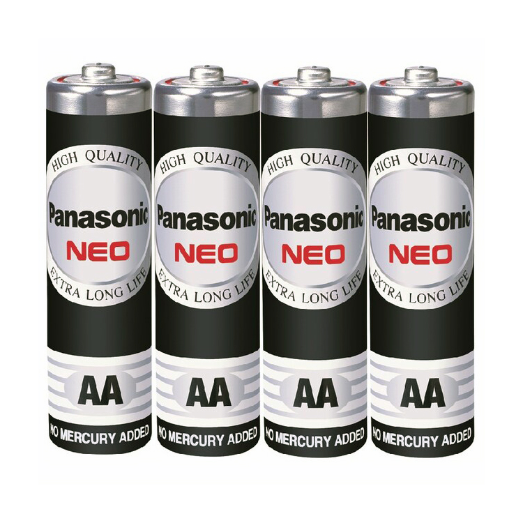 Panasonic ถ่านแมงกานีส AAx4 สีดำ Panasonic Neo Battery R6NT/4SL ยกกล่อง ( 4 ก้อน x 15 แพ็ค) รวม 60 ก้อน