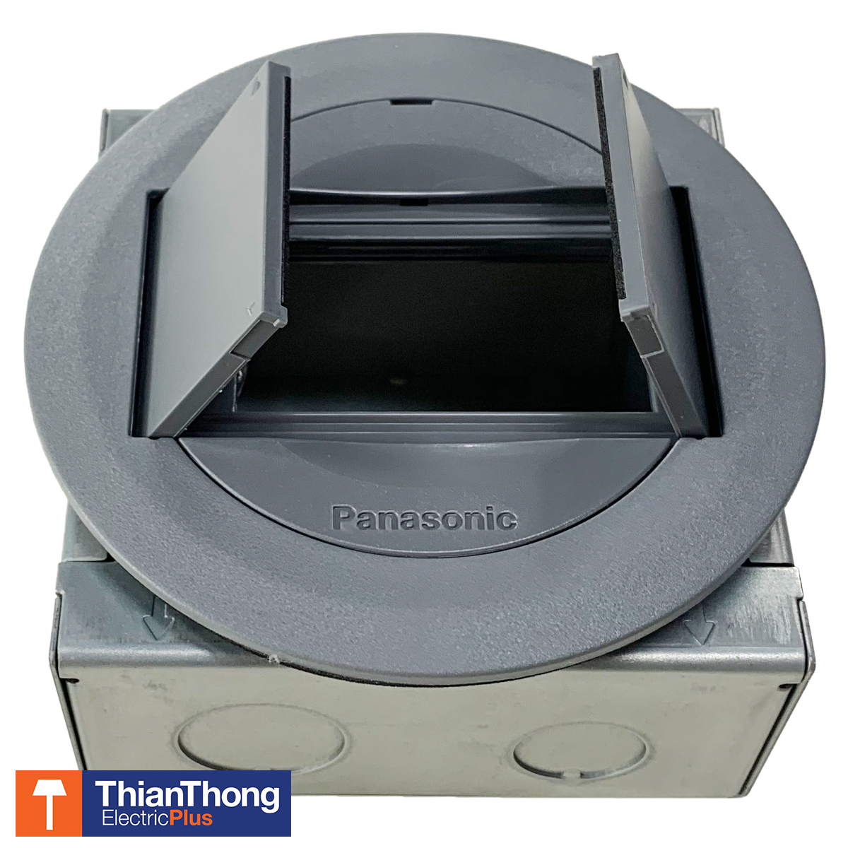 Panasonic เต้ารับฝังพื้นแบบเรียบ พานาโซนิค Pop Up floor outlet duplex กล่องเปล่า DU-8199HT9