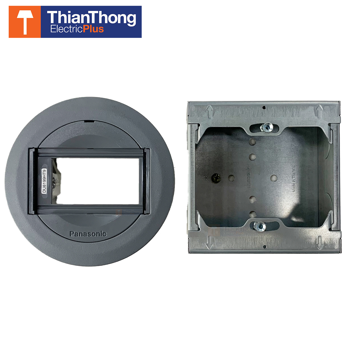 Panasonic เต้ารับฝังพื้นแบบเรียบ พานาโซนิค Pop Up floor outlet duplex กล่องเปล่า DU-8199HT9