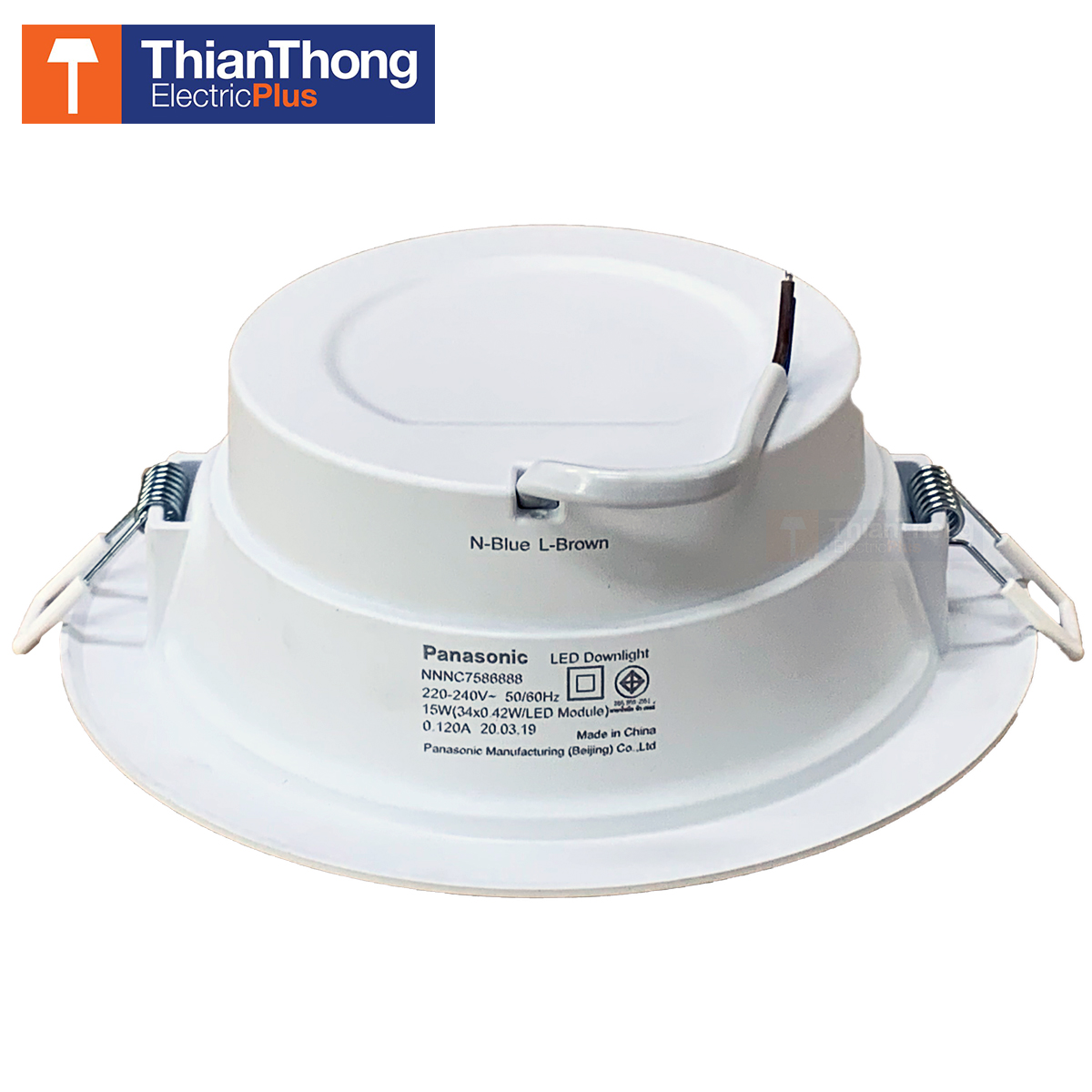 Panasonic โคมไฟดาวน์ไลท์ พานาโซนิค Downlight LED หน้ากลม ขนาด 6 นิ้ว 15W 