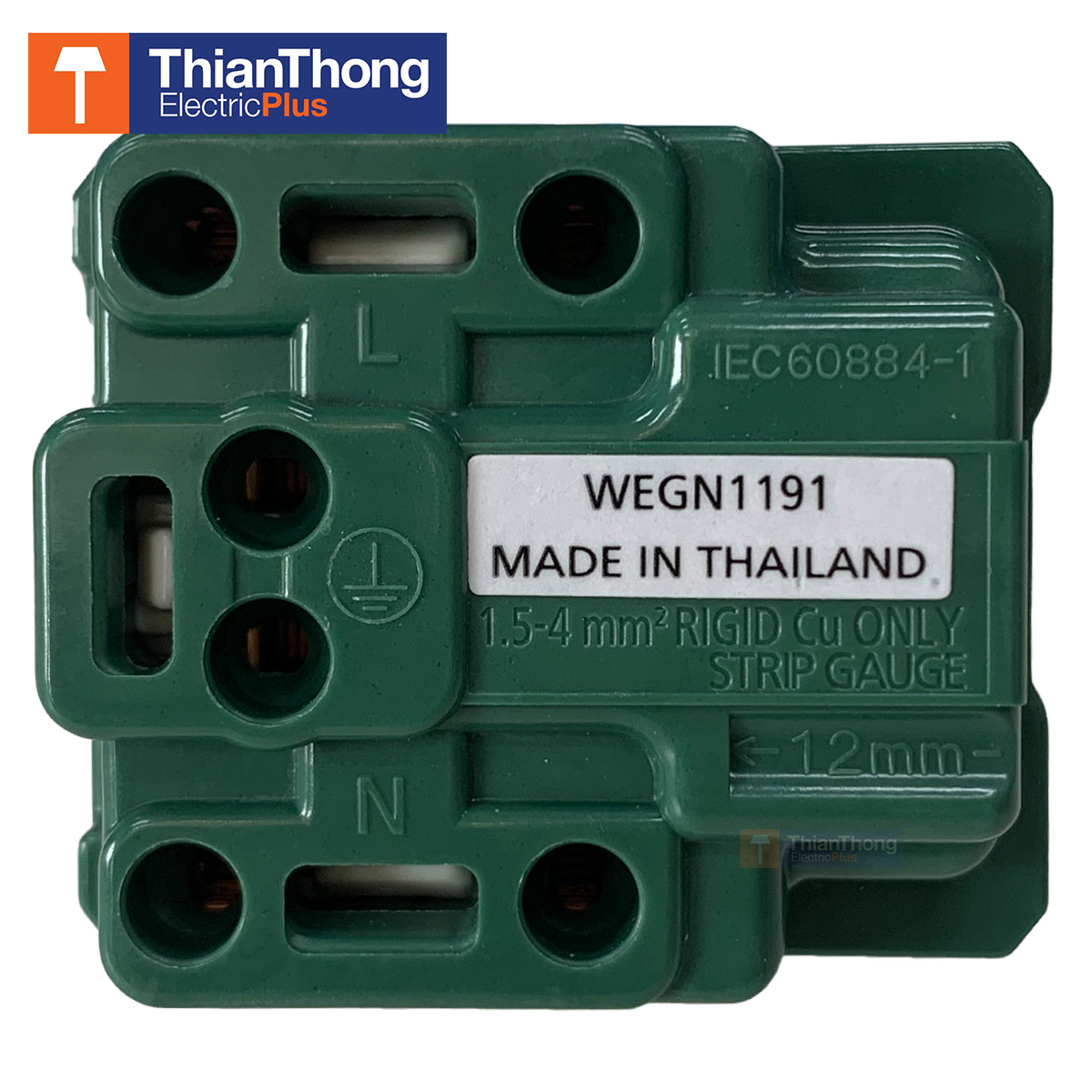 Panasonic เต้ารับเดี่ยวมีกราวด์ พานาโซนิค รุ่น อินนิชิโอ Grounding universal receptacle 16A 250V INITIO WEGN1191 สีขาว