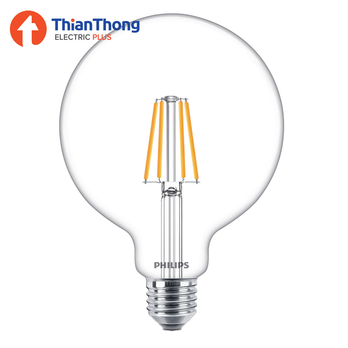 Philips หลอดไฟ LED คลาสสิค ฟิลิปส์ MyCare Classic filament LED G120 6W E27