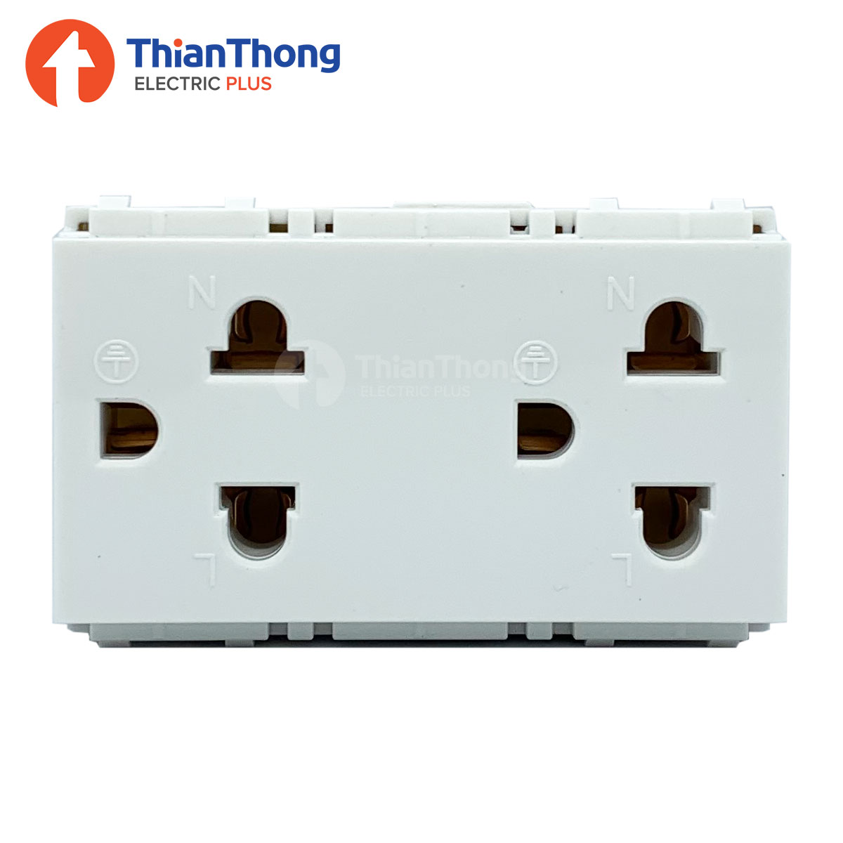 Philips เต้ารับคู่แบบมีสายดิน ฟิลิปส์ รุ่นลีฟ LeafStyle Duplex 2P+E US-EU Socket No Shutter