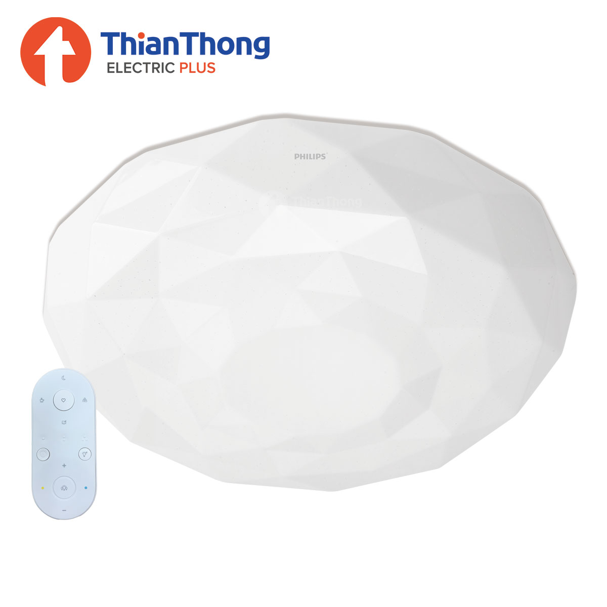 Philips โคมไฟเพดานกลม ปรับแสงได้ พร้อมรีโมทควบคุม ฟิลิปส์ LED Ceiling Light CL505 AIO Diamond 23W